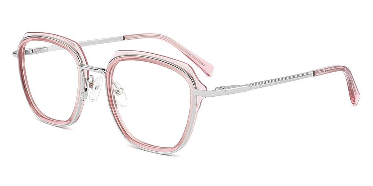 Rose Pink Melusine - Square Glasses