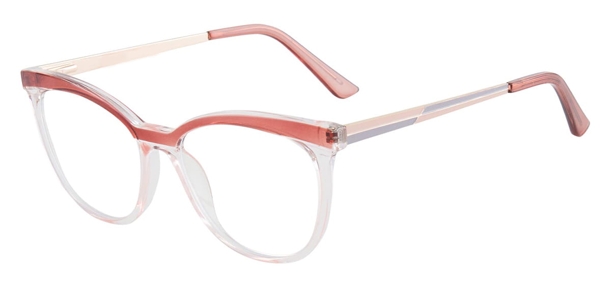 Pink transparent Nira - Oval Glasses