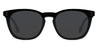 Black Sindry - Oval Clip-On Sunglasses