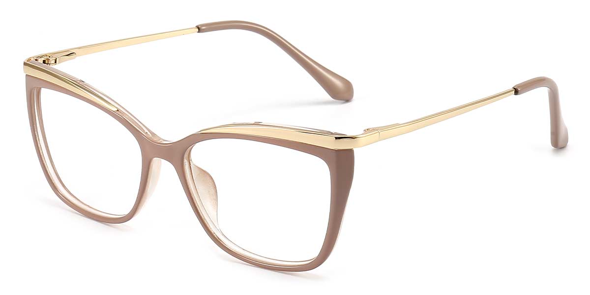 Brown Khaki Venus - Cat eye Glasses