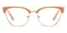 Orange Kalindi - Oval Glasses