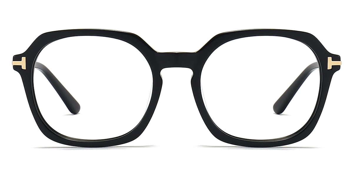 Black - Square Glasses - Haruko