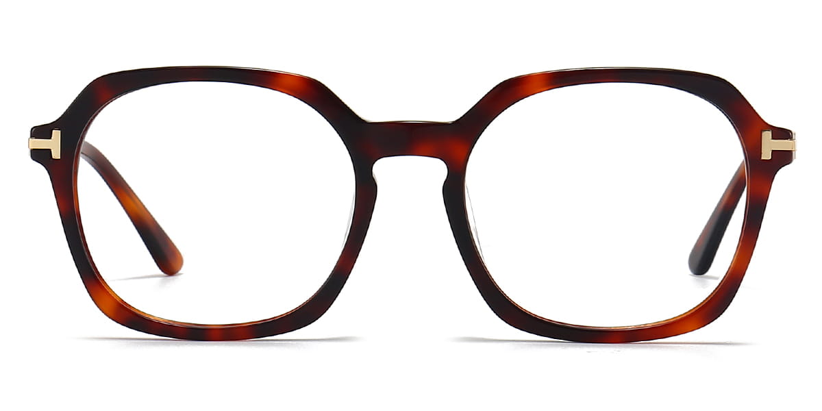 Red Tortoiseshell Haruko - Square Glasses