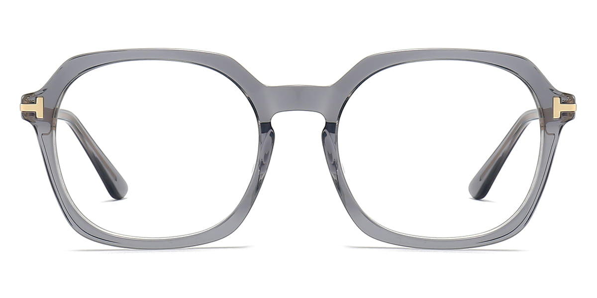 Grey - Square Glasses - Haruko