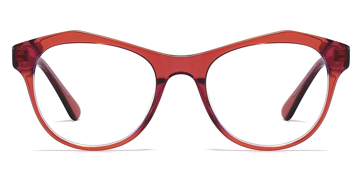 Red - Cat eye Glasses - Anala