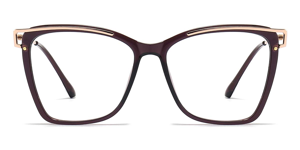 Purple Halia - Square Glasses
