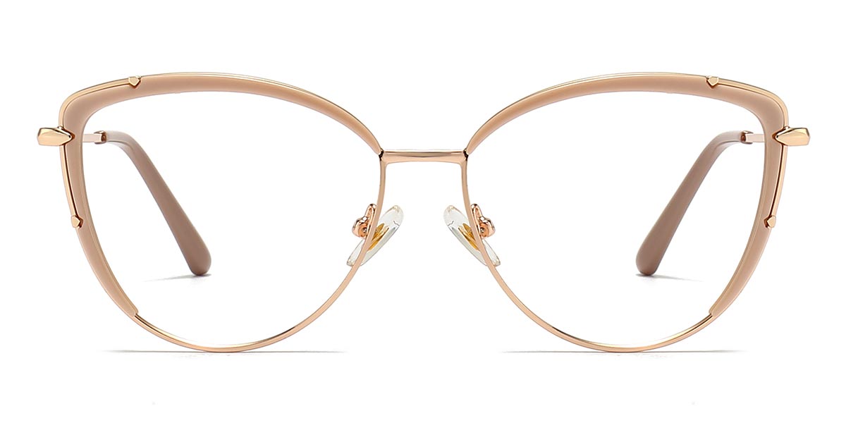Nude Pink - Cat eye Glasses - Evathia