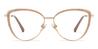Gold Nude Pink Evathia - Cat Eye Glasses
