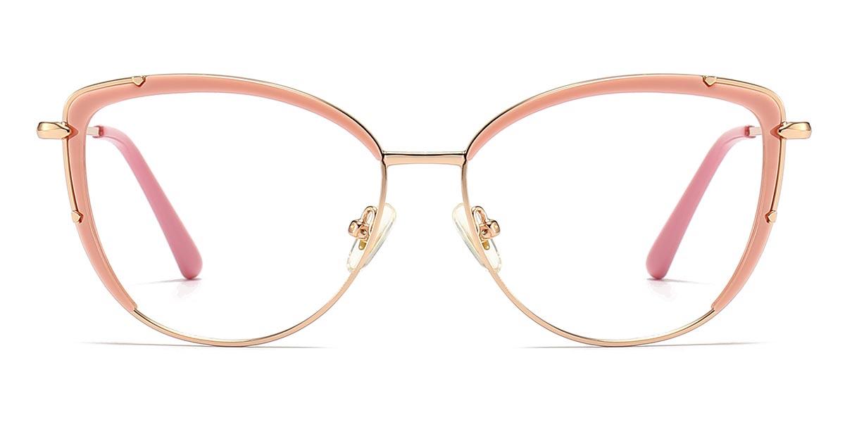 Gold Pink Evathia - Cat Eye Glasses