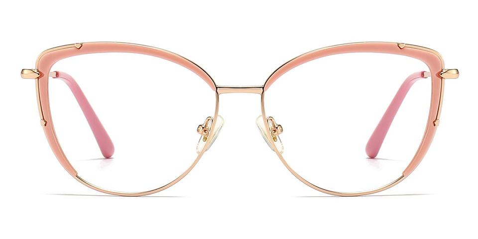 Gold Pink Evathia - Cat Eye Glasses