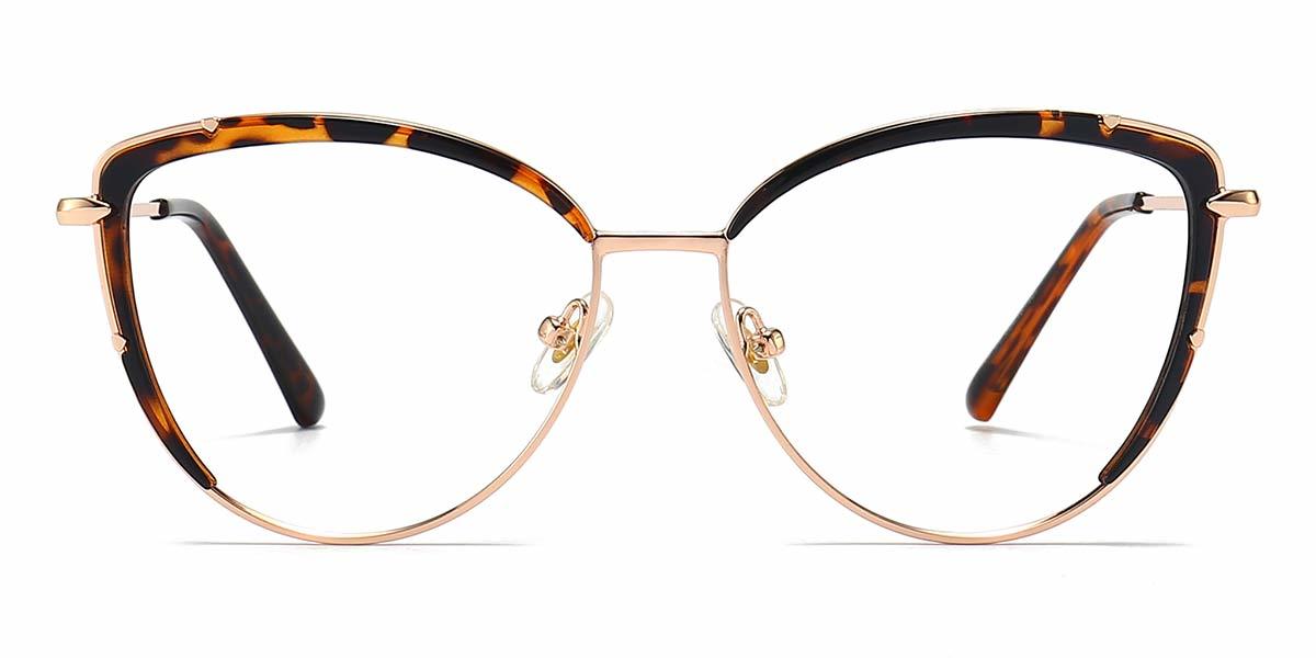 Gold Tortoiseshell Evathia - Cat Eye Glasses
