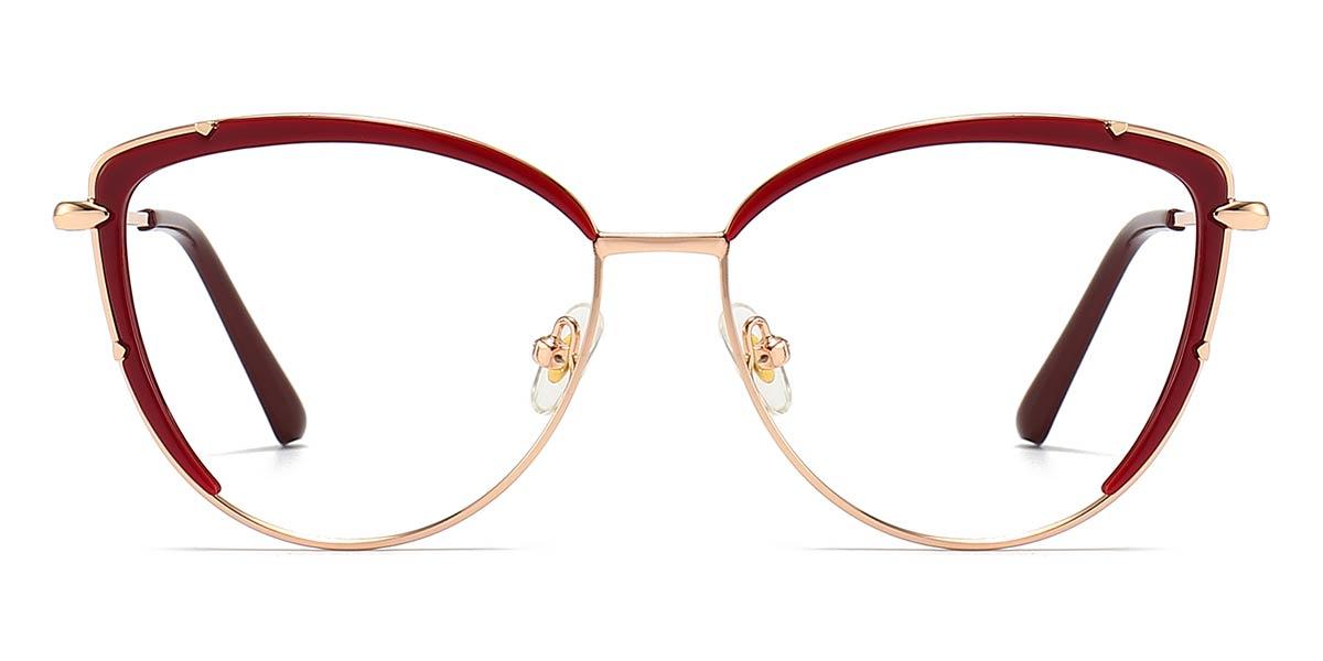 Gold Wine Evathia - Cat Eye Glasses