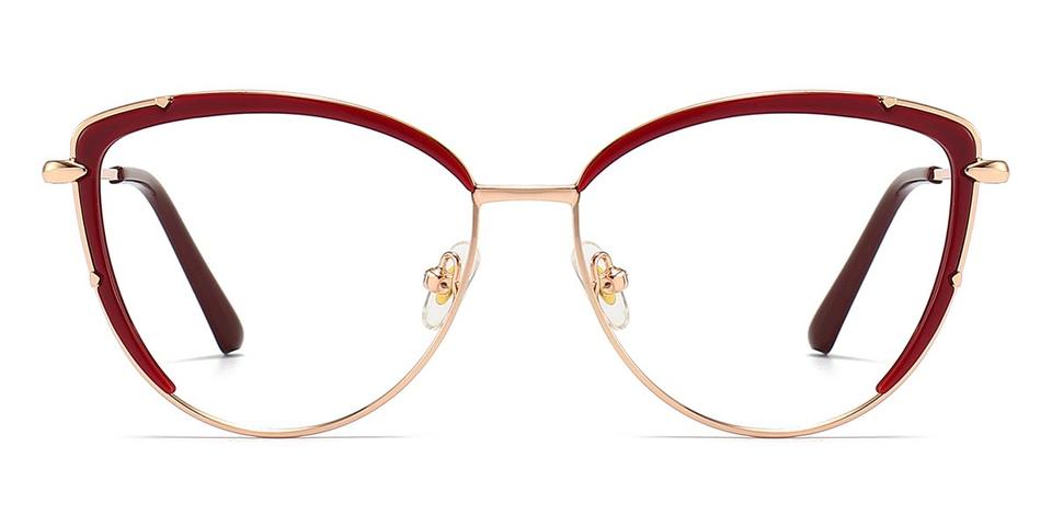 Gold Wine Evathia - Cat Eye Glasses