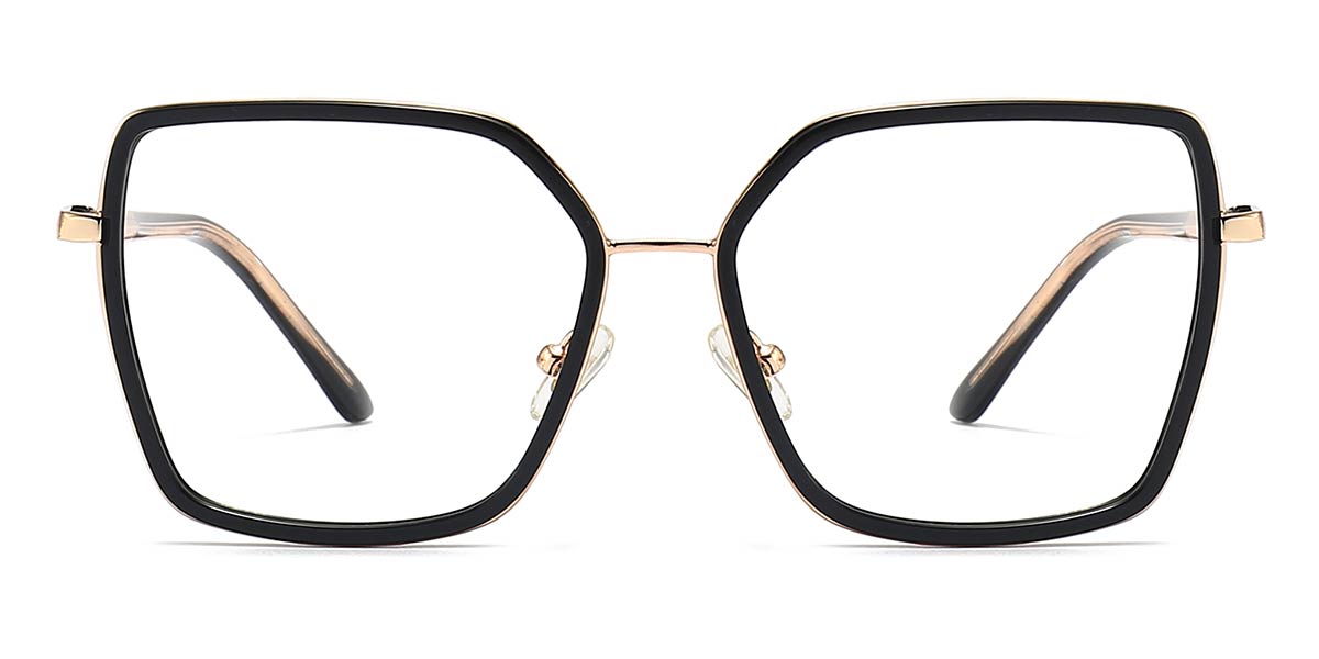 Black - Square Glasses - Minda