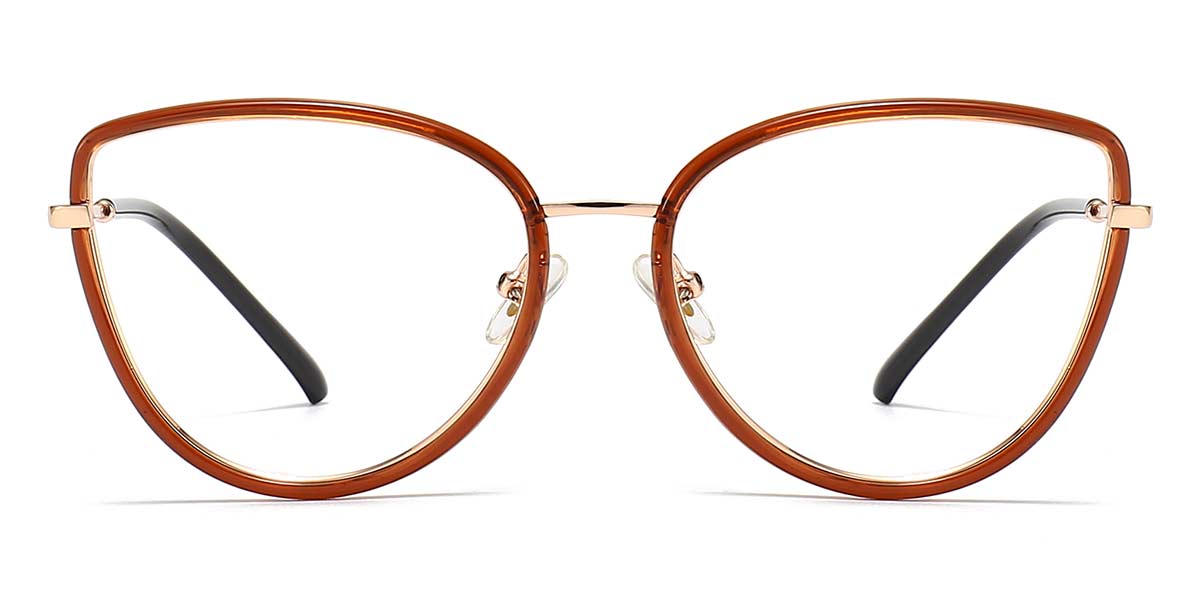 Brown - Cat eye Glasses - Kimbry