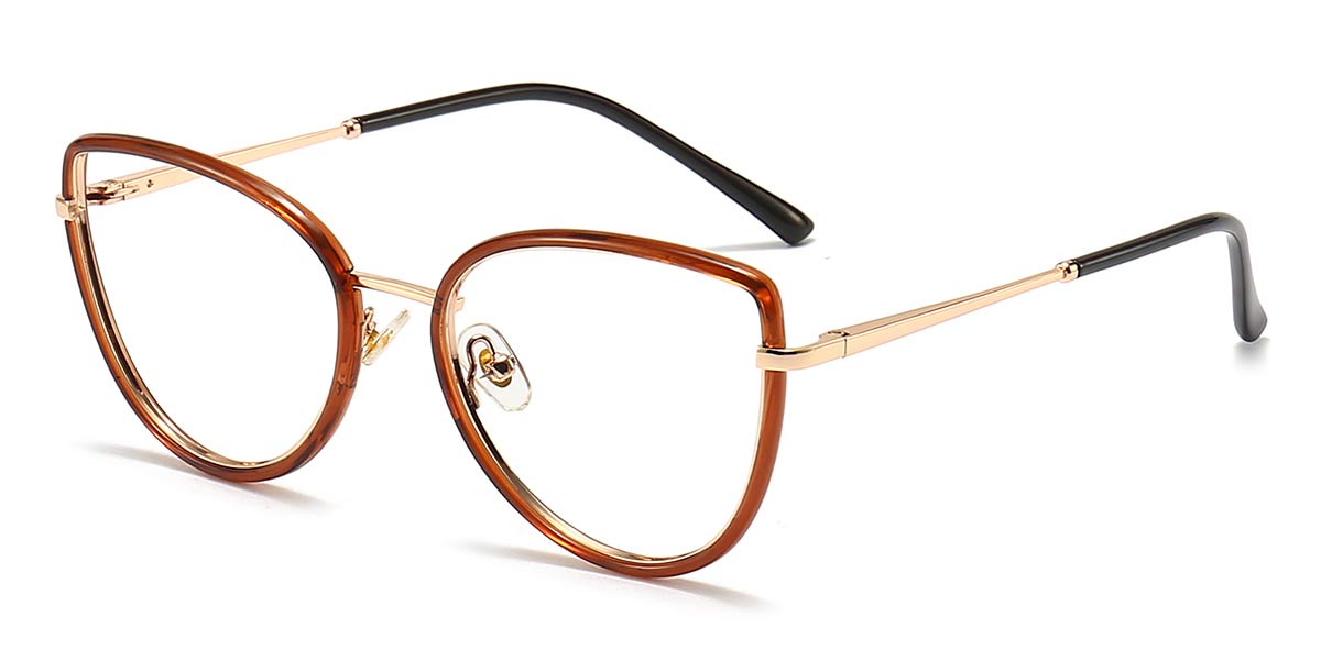 Brown - Cat eye Glasses - Kimbry