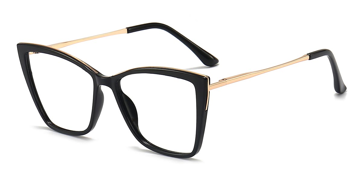 Black - Cat eye Glasses - Lachesis