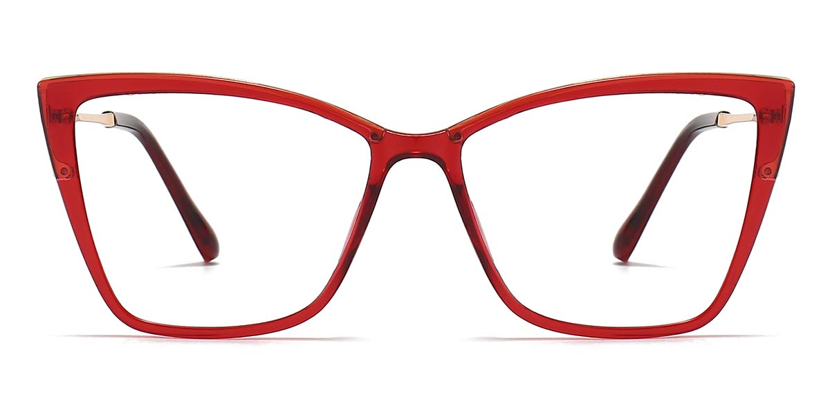 Red - Cat eye Glasses - Lachesis