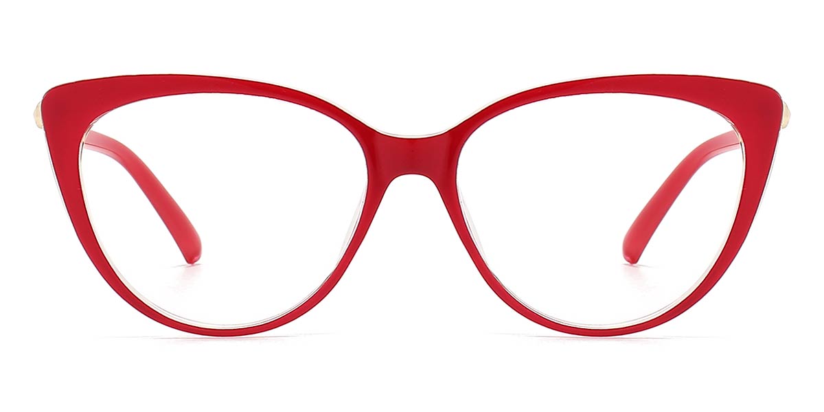 Red - Cat eye Glasses - Crisanta