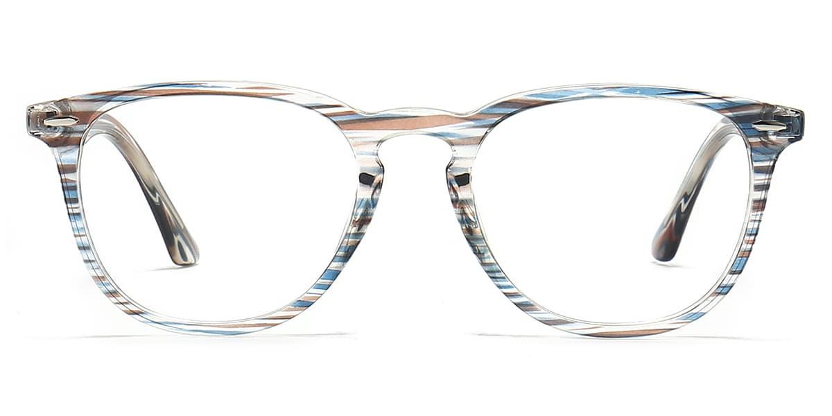 Blue Stripe Dylan - Oval Glasses
