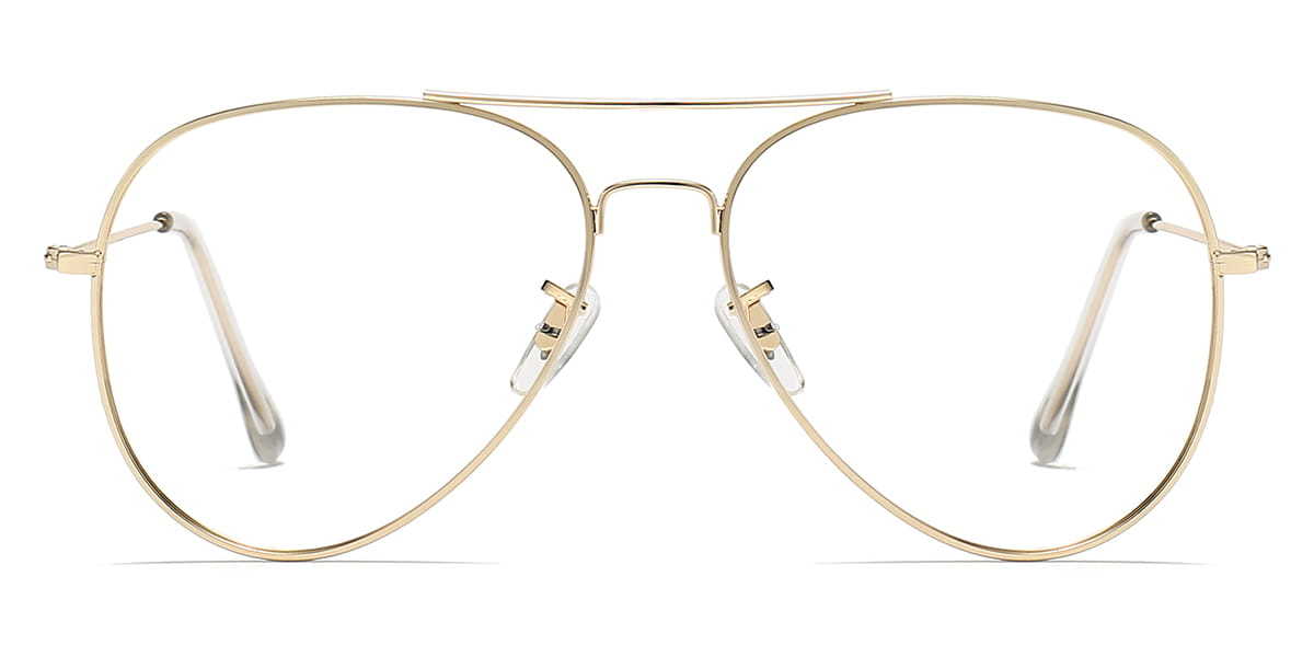 Gold - Aviator Glasses - Maverick