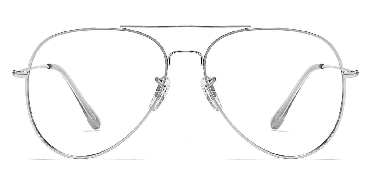 Silver Maverick - Aviator Glasses