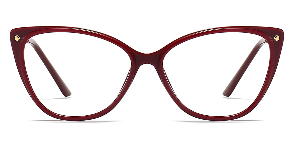 Red - Cat eye Glasses - Celebrity