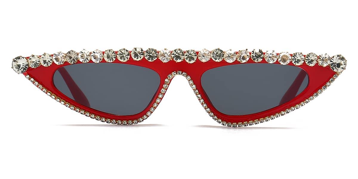 White Diamond Red Grey Annika - Cat Eye Sunglasses