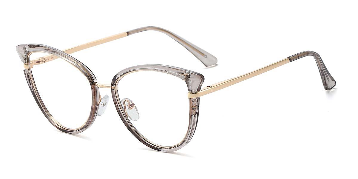 Clear Grey Paraskeve - Cat Eye Glasses