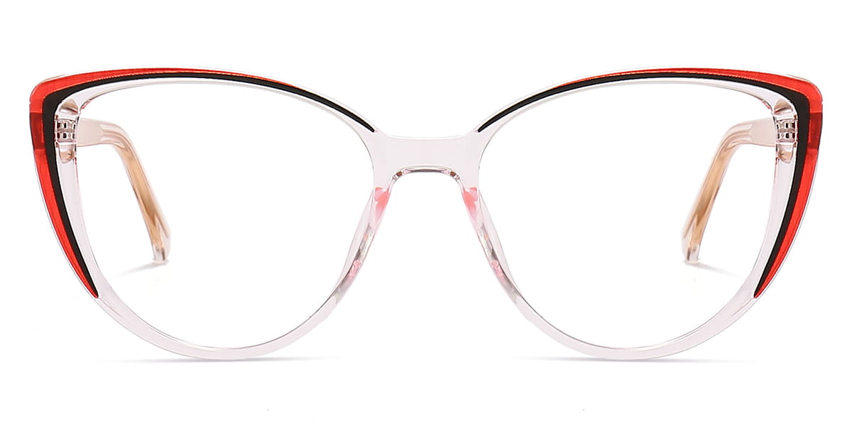 Red - Oval Glasses - Eithne