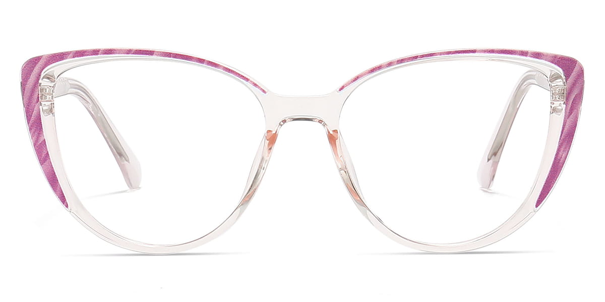 Purple Pink Tortoiseshell - Oval Glasses - Eithne