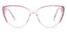 Purple Pink Tortoiseshell Eithne - Oval Glasses