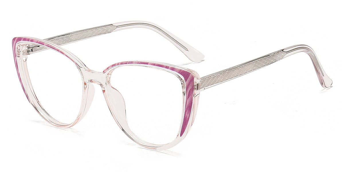 Purple Pink Tortoiseshell - Oval Glasses - Eithne