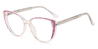 Purple Pink Tortoiseshell Eithne - Oval Glasses