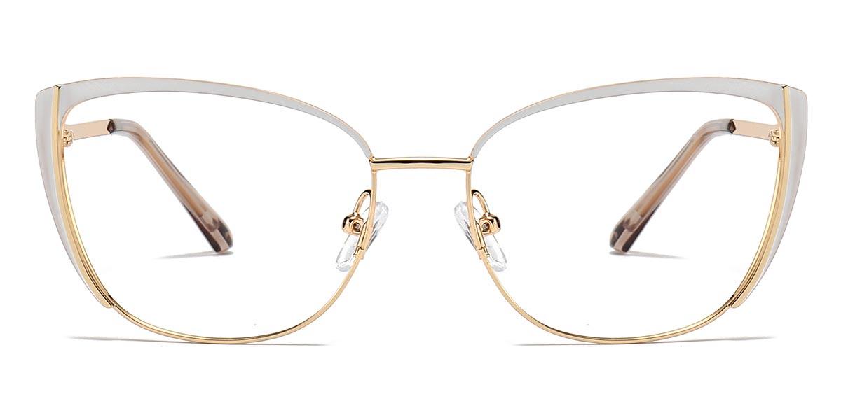 White - Cat eye Glasses - Emery