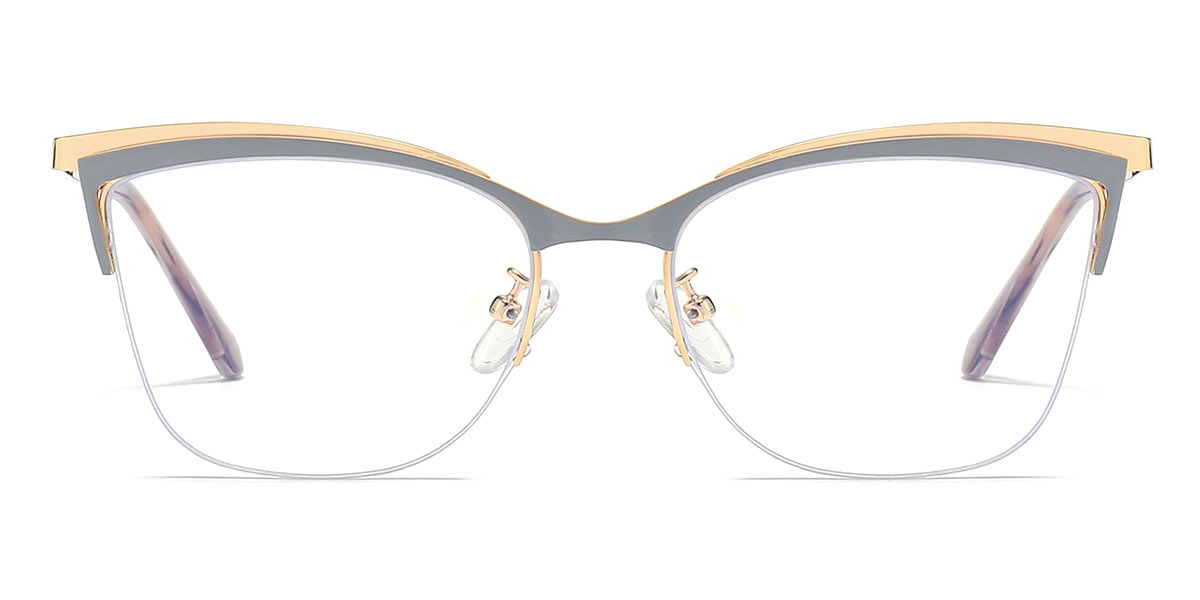 Grey - Cat eye Glasses - Hailey