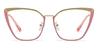 Gold Pink Kennedy - Cat Eye Glasses