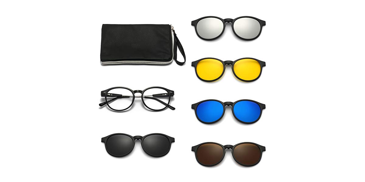 Colour Quinn Glasses - Oval Clip-On Sunglasses