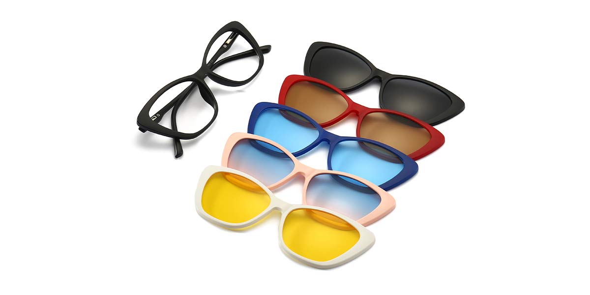 Colour - Cat eye Clip-On Sunglasses - Ottilie