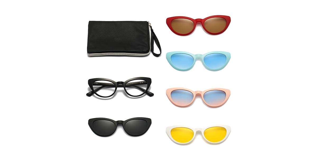 Colour Ayden - Cat eye Clip-On Sunglasses