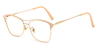Gold Khaki Brielle - Cat Eye Glasses