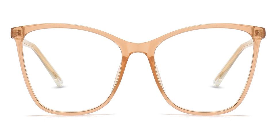 Coral Orange Ligeia - Rectangle Glasses