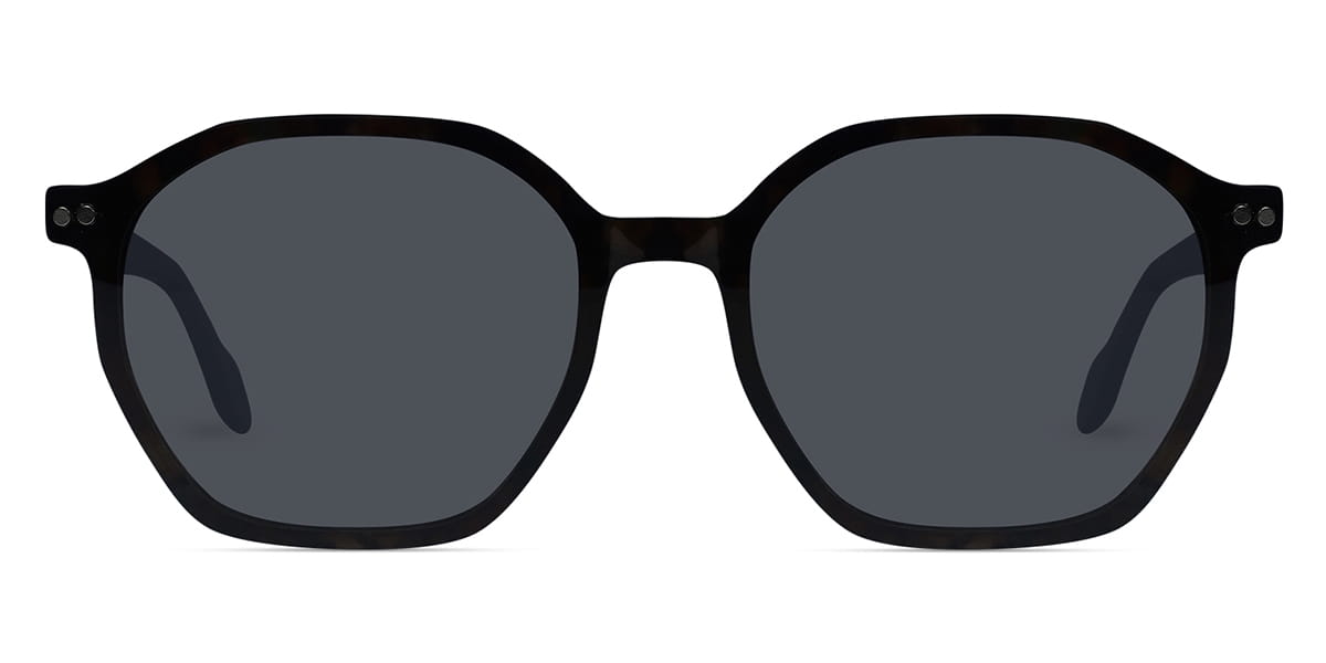 Tortoiseshell - Square Clip-On Sunglasses - Eilidh
