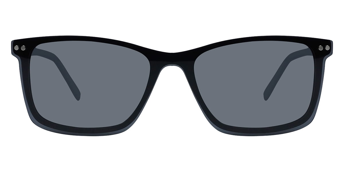 Black Zbigniew - Rectangle Clip-On Sunglasses