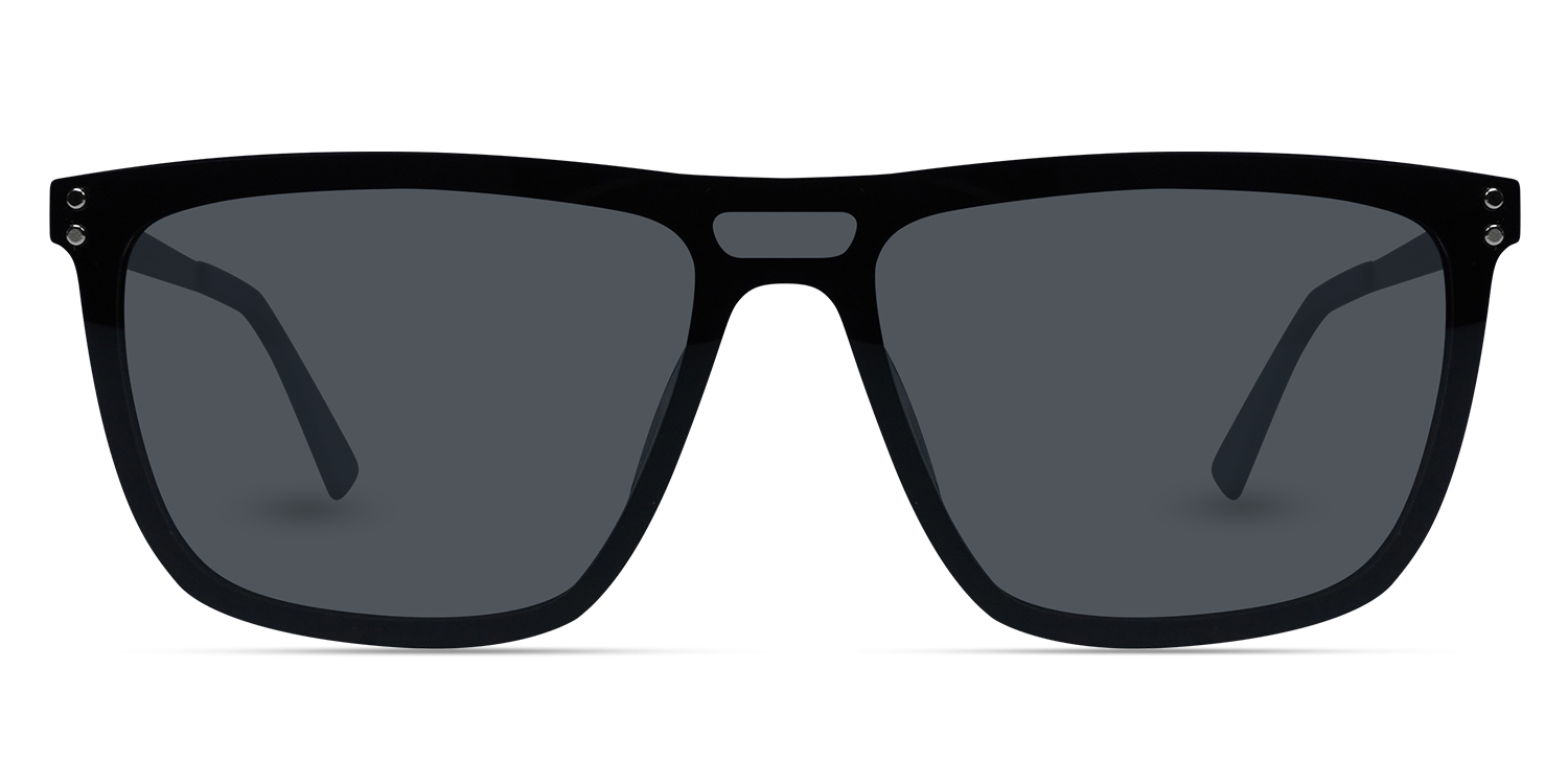 Black - Aviator Clip-On Sunglasses - Grovere