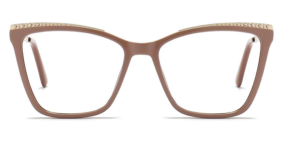Khaki - Cat eye Glasses - Waylon