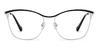 Black Silver Austin - Cat Eye Glasses