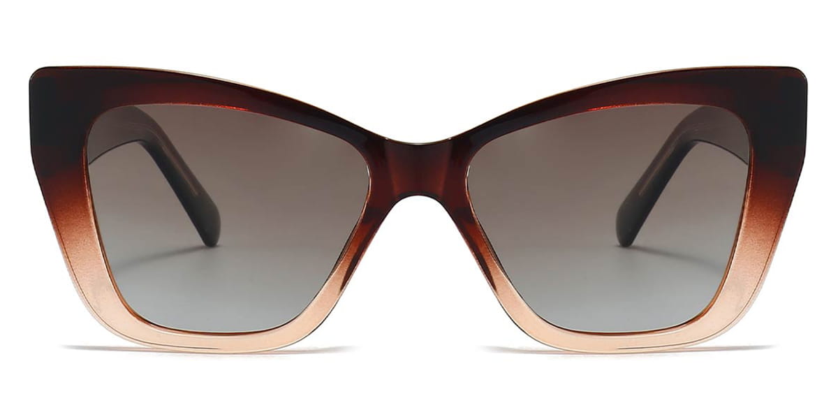 Gradual Brown - Cat eye Sunglasses - Sienna