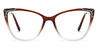 Gradient Brown Karter - Cat Eye Glasses