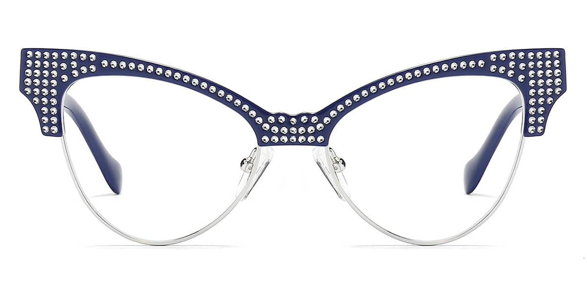 Blue - Cat eye Glasses - Amari